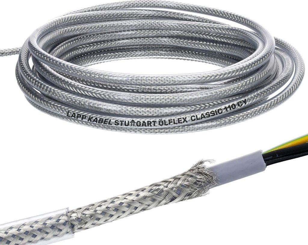 10 Meter Lapp 1135407 Ölflex Classic 110 CY geschirmte Steuerleitung 7 x 2,5 mm² mit grün-gelbem Schutzleiter I geschirmtes Kabel 7 adrig I Steu...