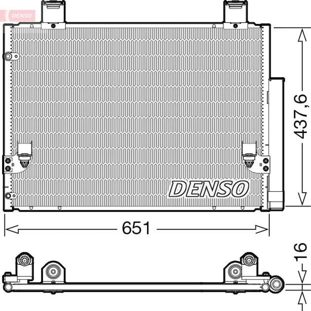 Condensateur DENSO DCN50057 Haute Résistance pour Hilux OE 884600K010