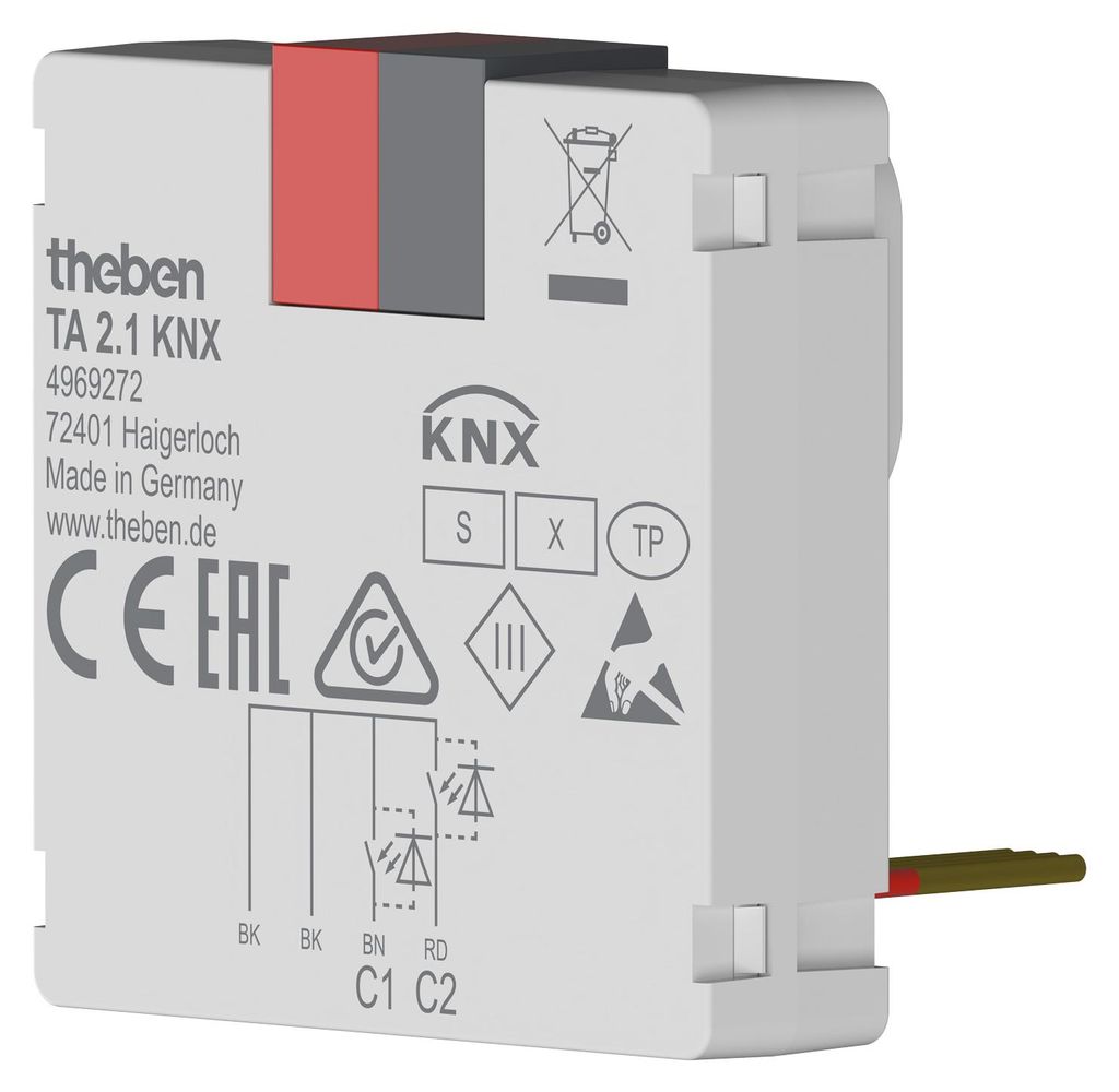 Theben TA 2.1 KNX 2-fach Tasterschnittstelle Binäreingang Data Secure 4969272