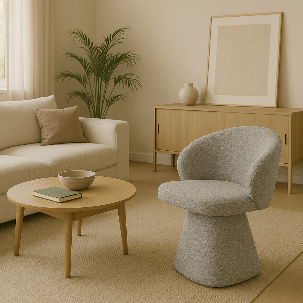 Kaiser Möbel Altura Mils Stuhl Einzigartige Form in Harmonie mit Komfort, Catch Me Stoff Kein Drehgelenk Hellgrau