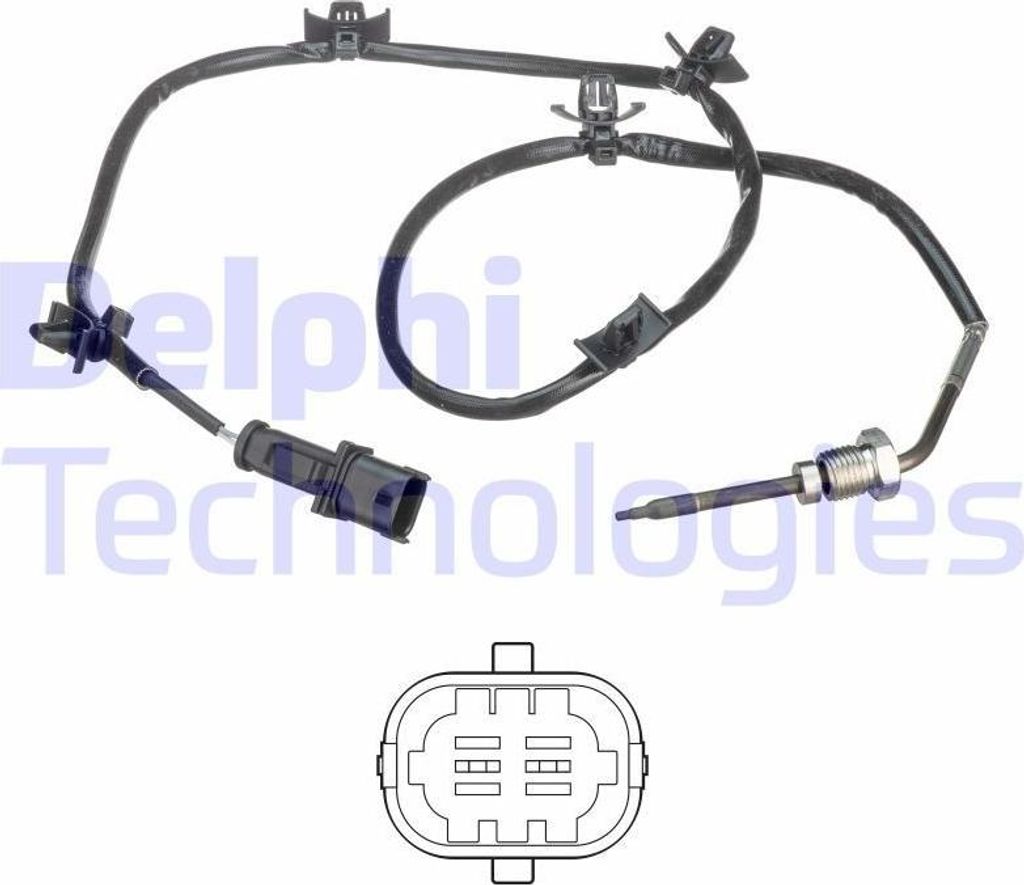 DELPHI TS30216 Abgastemperatursensor für OPEL Mokka / Mokka X (J13) 930mm