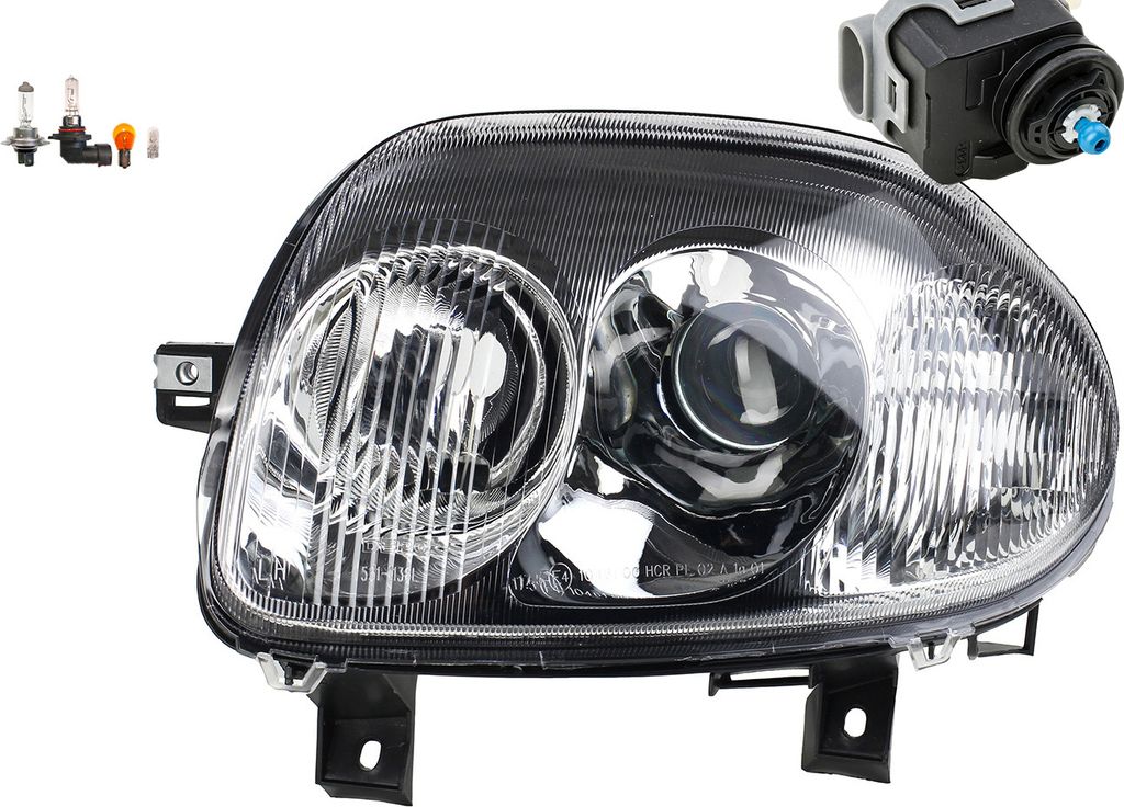 Johns, Scheinwerfer Osram Night Breaker Laser passend für Renault Clio BB BC CB Links 7701045174 260601187R 7700840141