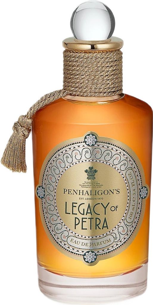 A bottle of Penhaligon's Legacy of Petra Eau de Parfum.