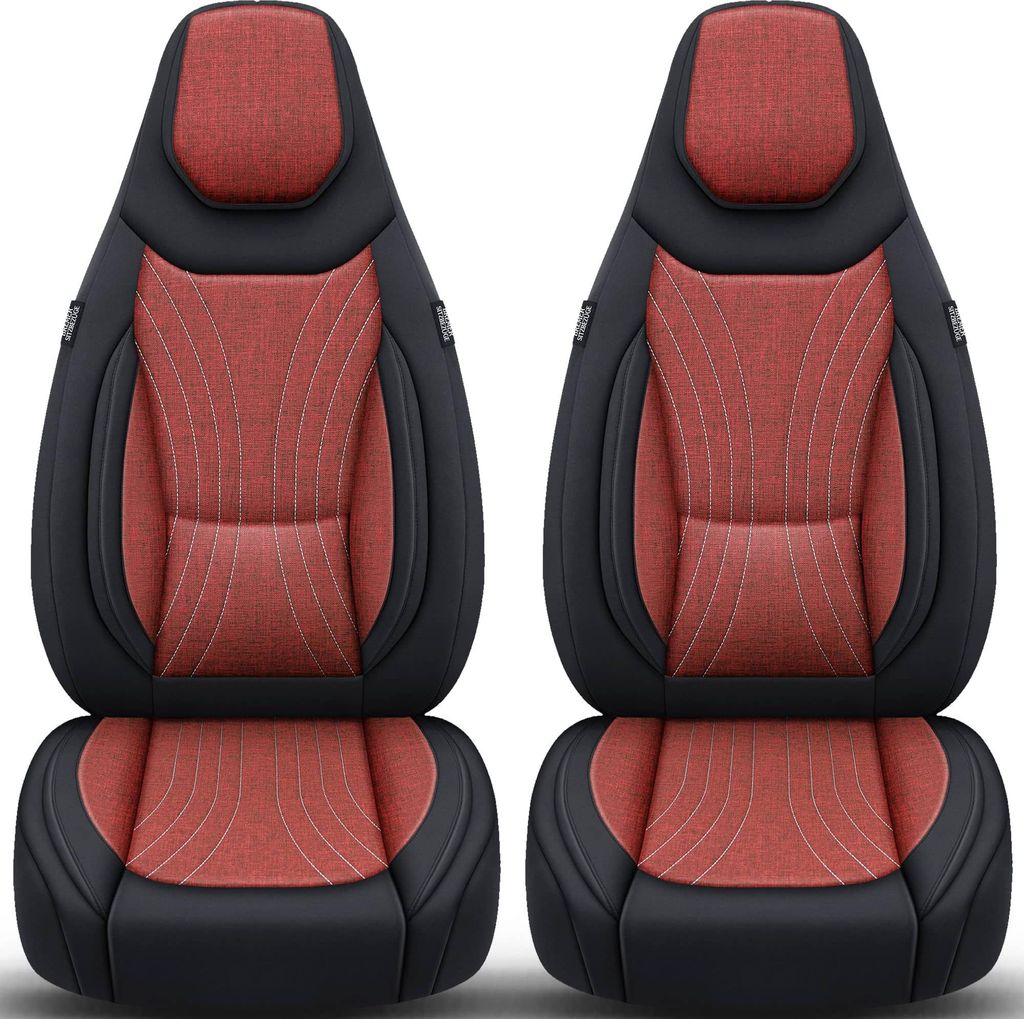 Schonbezüge Sitzbezüge für Mercedes M Klasse W163 Bj 1997-05 in Schwarz/Weinrot C2