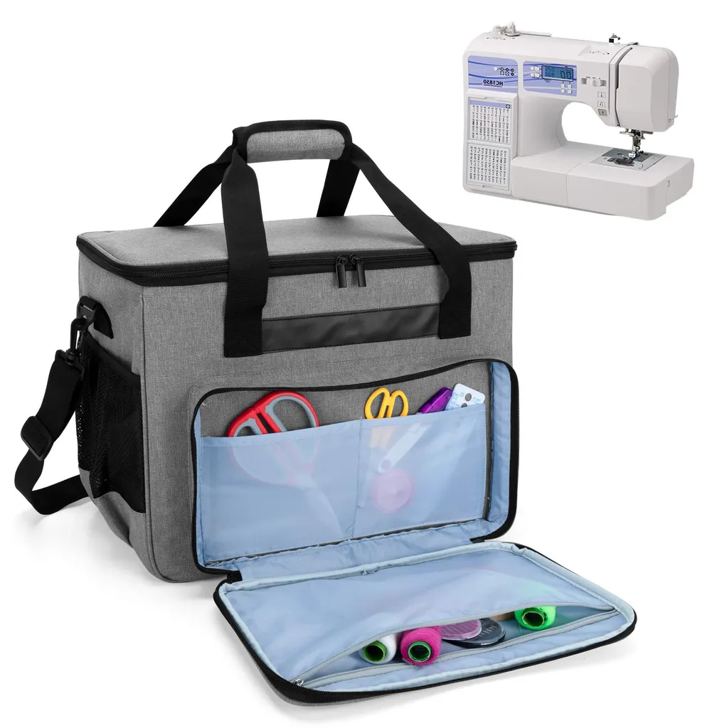 Sac de rangement machine à coudre gris : finissez-en avec le désordre