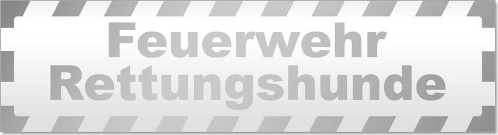 Feuerwehr Rettungshunde gestreift Magnetschild Schild magnetisch