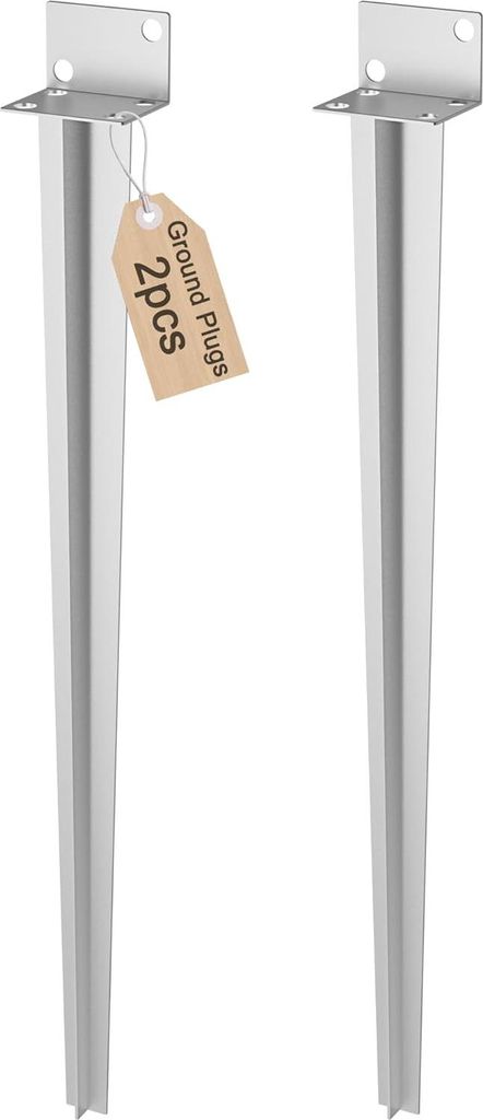 JOIEYOU 2x Einschlaghülse L-Form Einschlagbodenhülse Bodenhülse mit 70cm Langem Spitz L-Pfostenträger zum Einschlagen Bodenanker Bodenhülsen f...