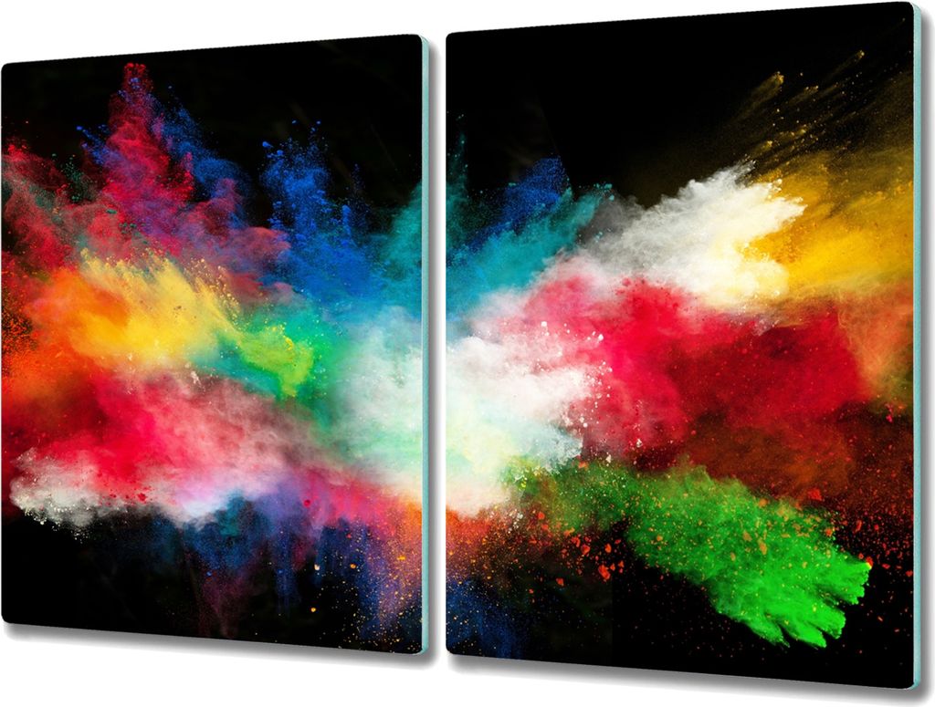 Coloray Hackbrett Kochplattenabdeckung Herdabdeckplatte 2x40x52 cm Schneidebrett Küchenbrett - Explosion