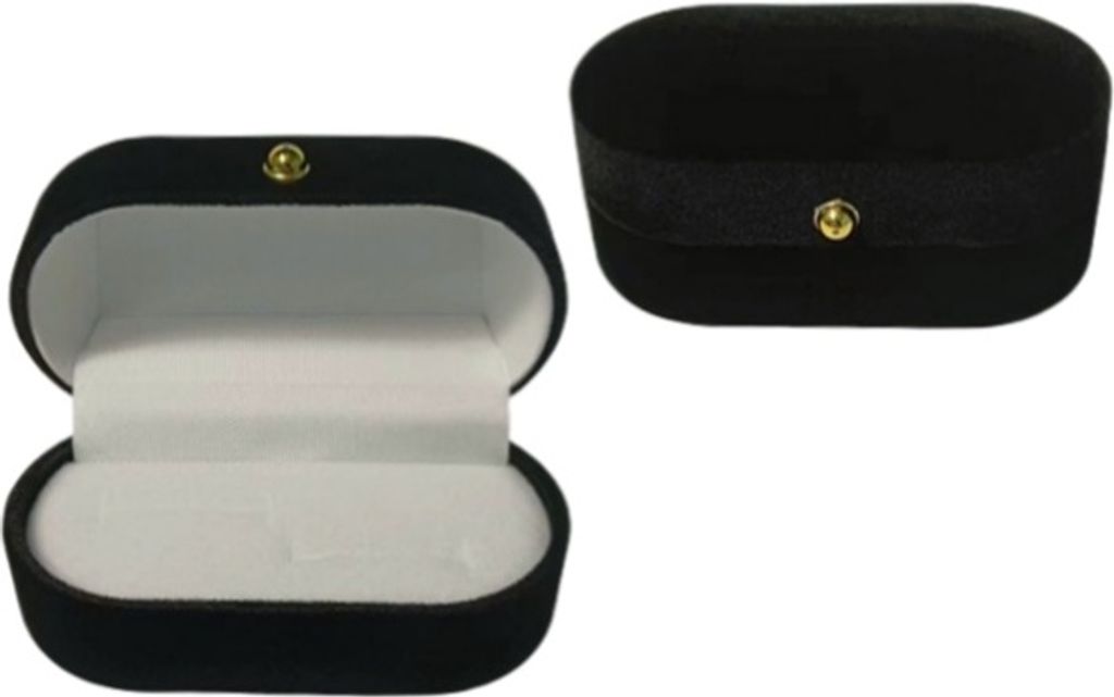 INF Elegante Samt-Ringbox für Verlobungs- und Eheringe Schwarz