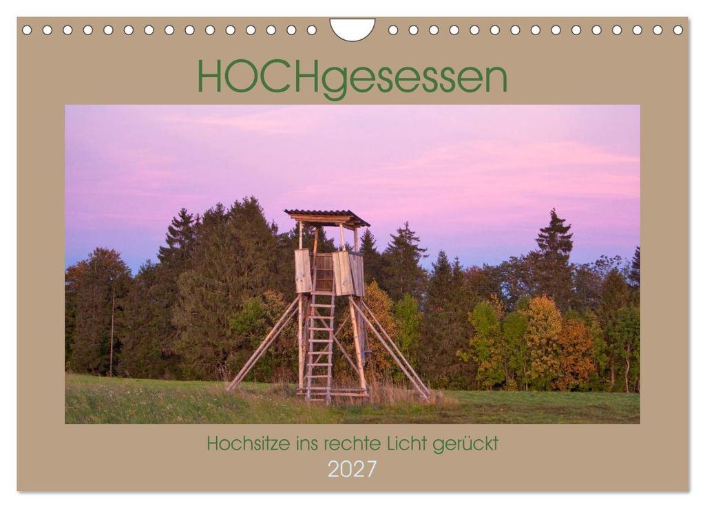 HOCHgesessen (Wandkalender 2027 DIN A4 quer), CALVENDO Monatskalender
