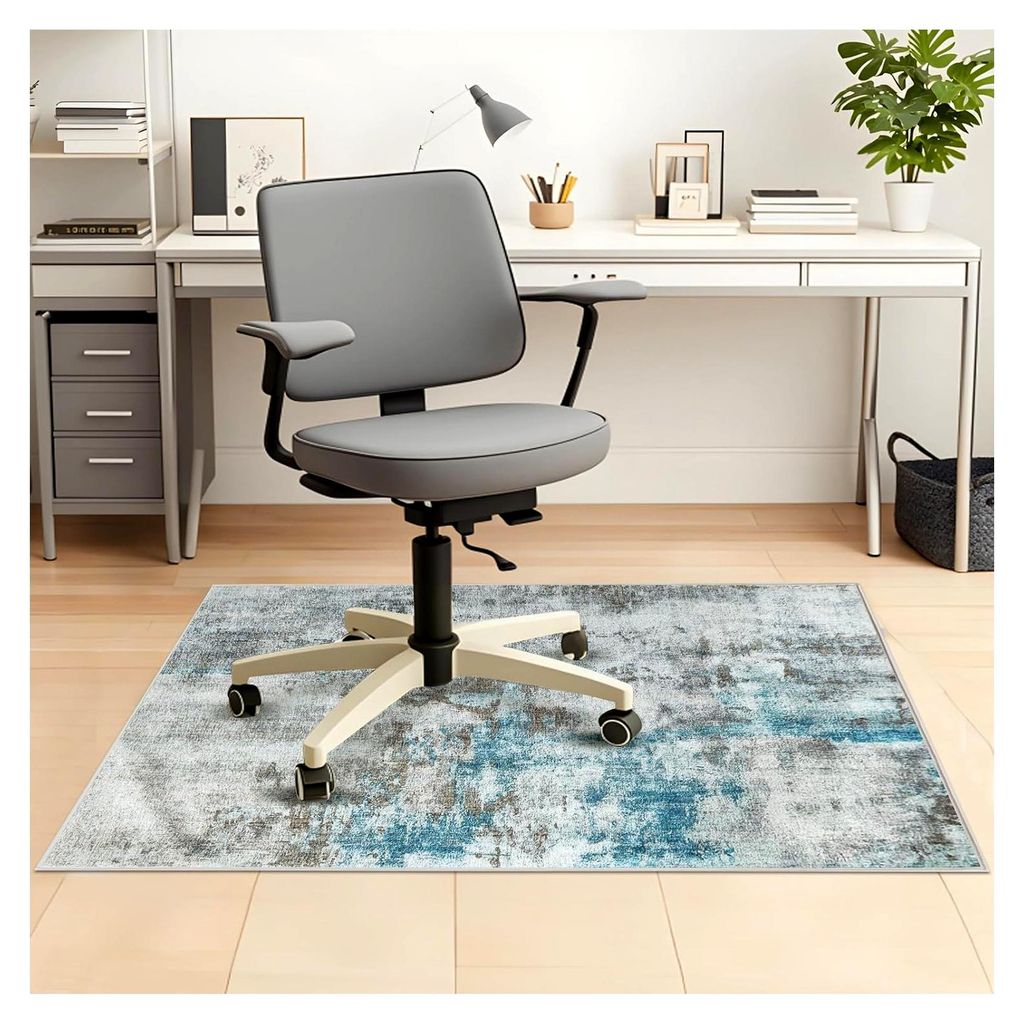 Bürostuhlmatte, 120 x 150 cm, Bodenschutz für Bürostühle, rutschfeste Matten für Schreibtischstühle, geeignet für harte Böden im Zuhause un...