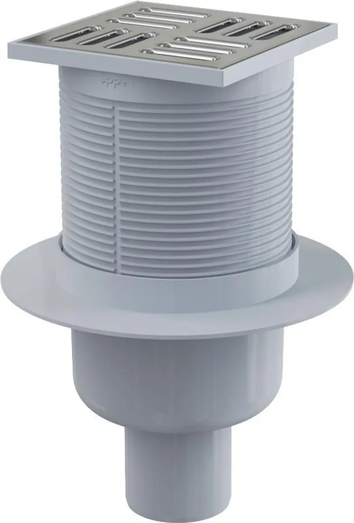 Bonde de douche verticale AlcaDrain 105 mm en inox avec siphon SMART
