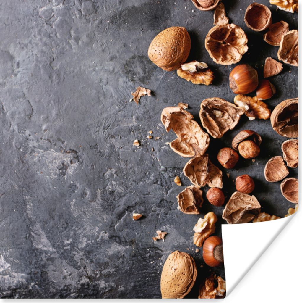 MuchoWow® Poster Nüsse - Herbst - Küche - Industrie 50x50 Produktbild 