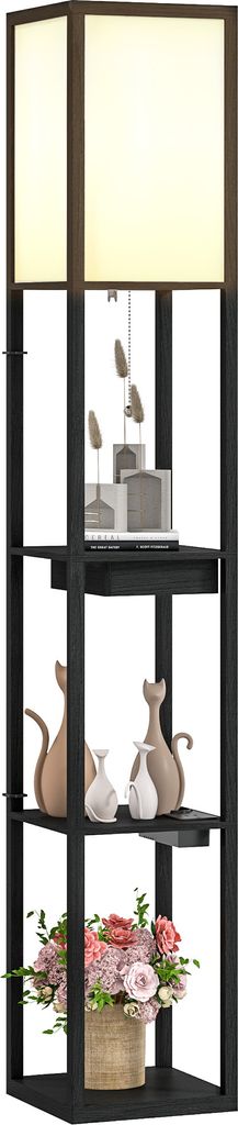 Lampa podłogowa HOMCOM, lampa podłogowa z 3 przegrodami, Zdjęcie produktu 