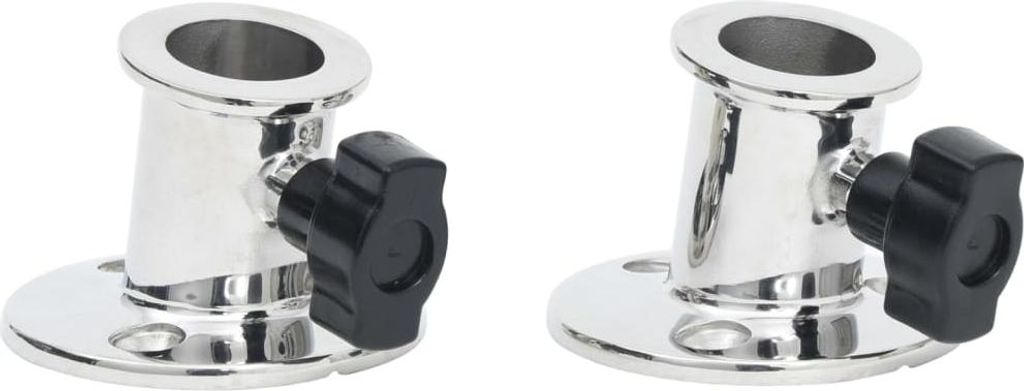 vidaXL Relingfüße 2 Stk. Rund für 26 mm Rohr Edelstahl