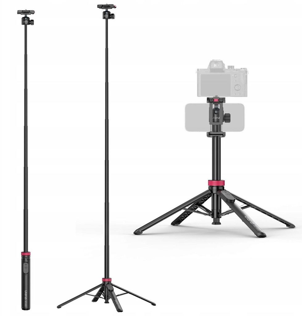 Treppiede e bastone per selfie 2 in 1 da 150 cm + Immagine del prodotto 