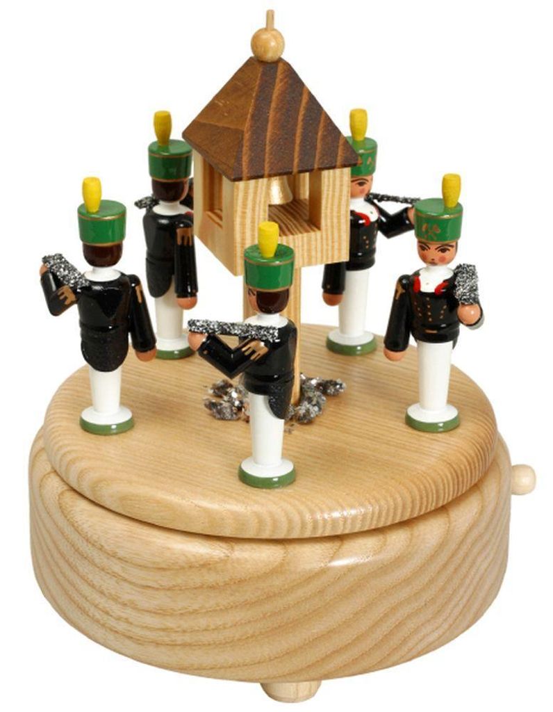 Spieldose Bergmannsparade bunt mit Huthaus BxHxT 13x16x13 cm NEU