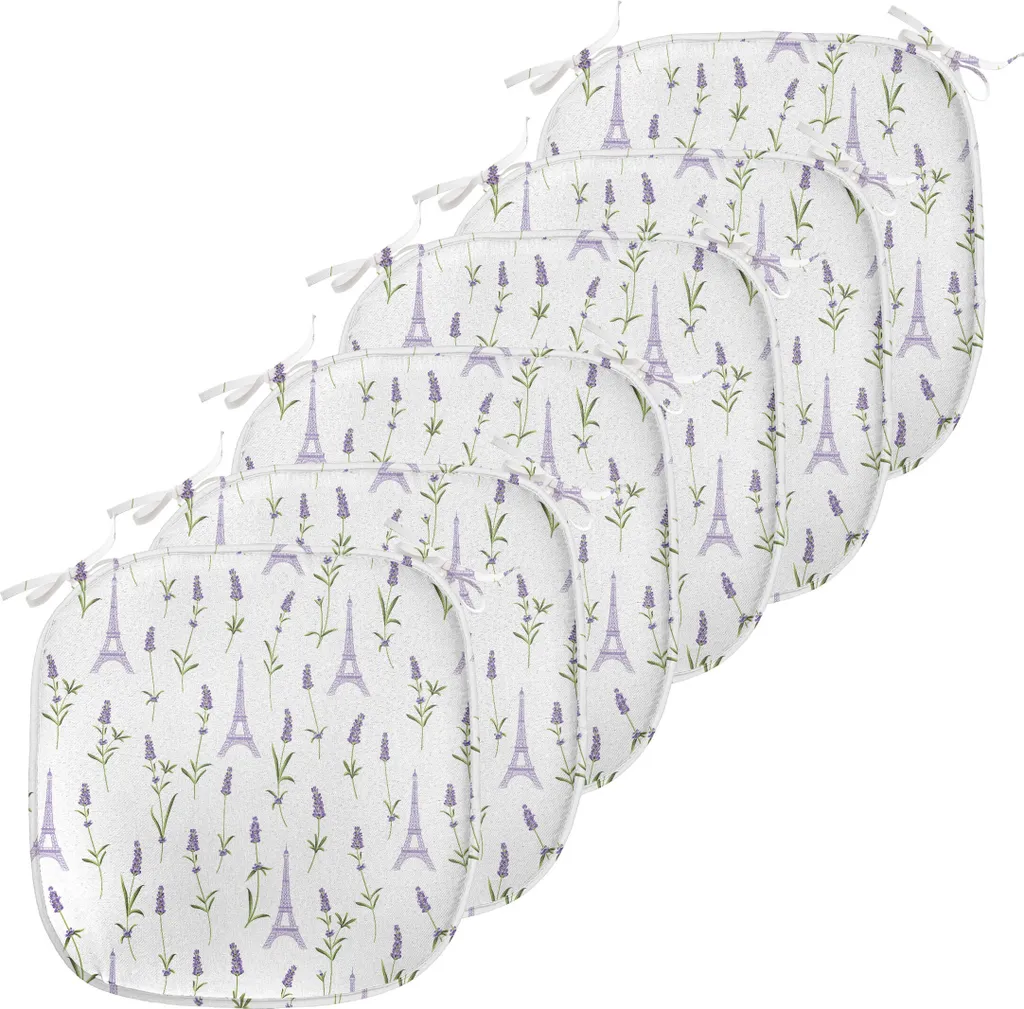 Coussin de Chaise Imperméable 40x40 cm Lot de 6 pour Cuisine et Jardin