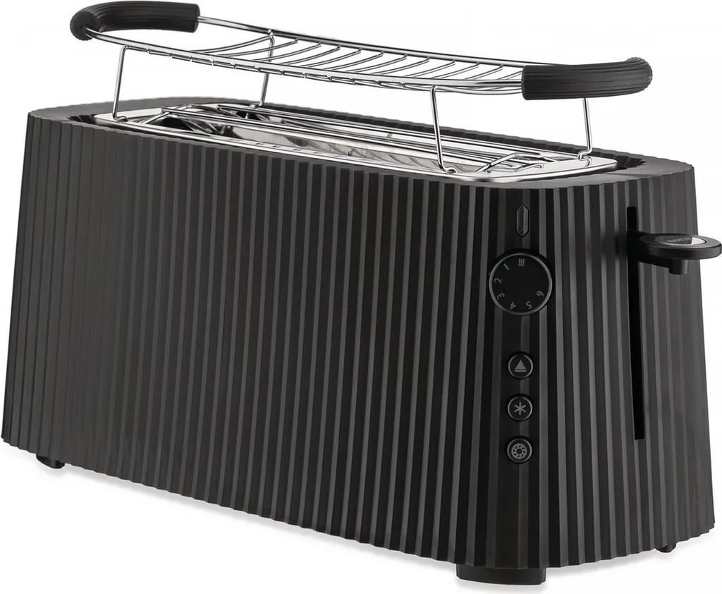ALESSI Plissé dlouhý topinkovač s ohřívačem briošek černý Obrázek produktu 