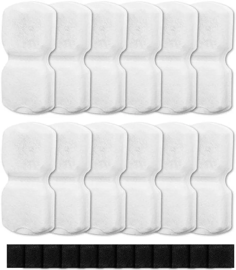 Filtre Fontaine Chat Inox : Élimine Odeurs et Poils, Lot de 24 Pièces