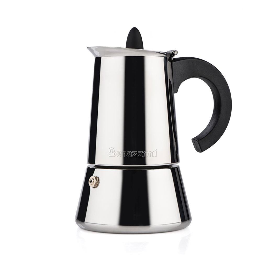 BARAZZONI Espressokocher Aluminium Espresso Maker Espressokanne 6 Tassen Inox
