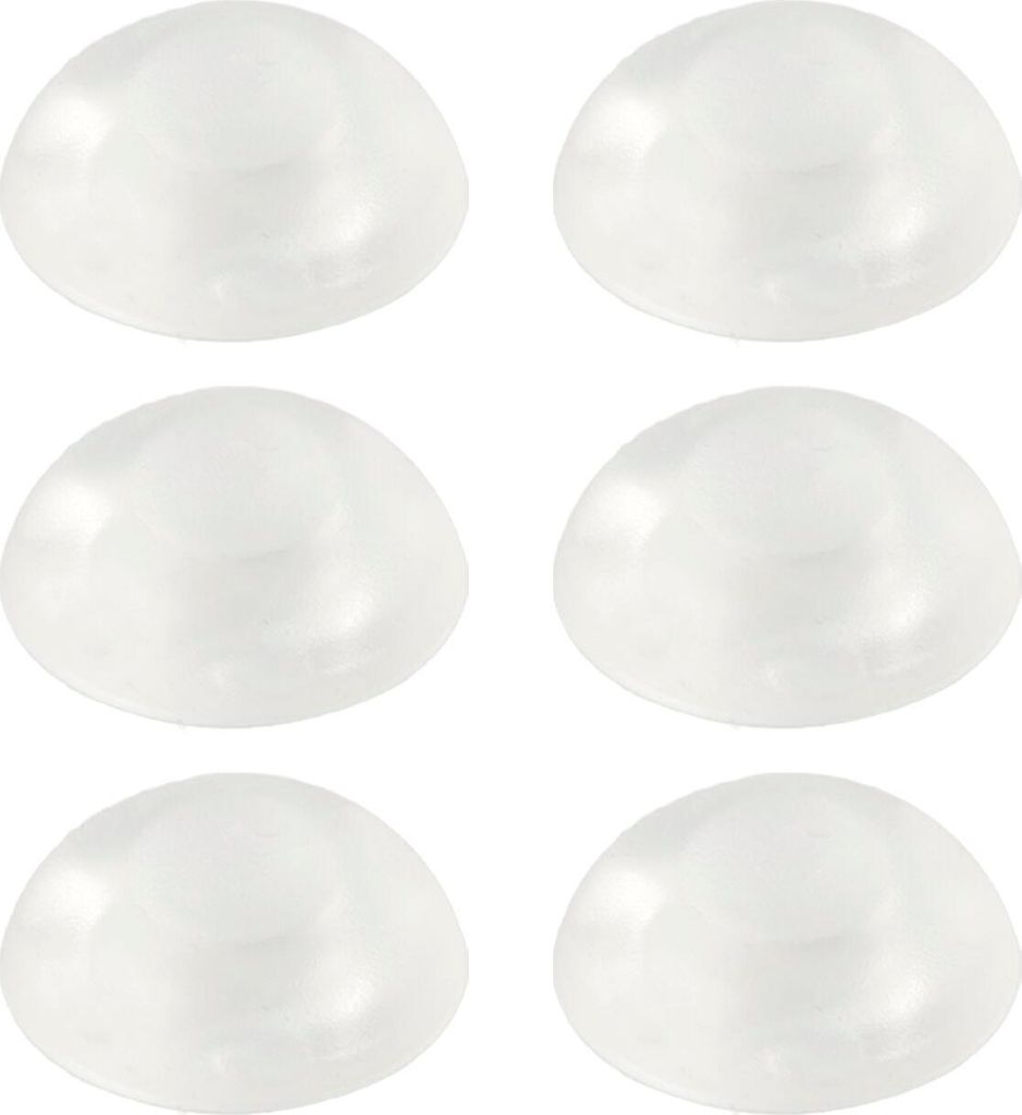 vasalat Wandtürstopper Set - Türpuffer 32mm, Höhe 12mm - Türstopper selbstklebend ideal zum Schutz von Wand & Tür, transparent - 6 Stück