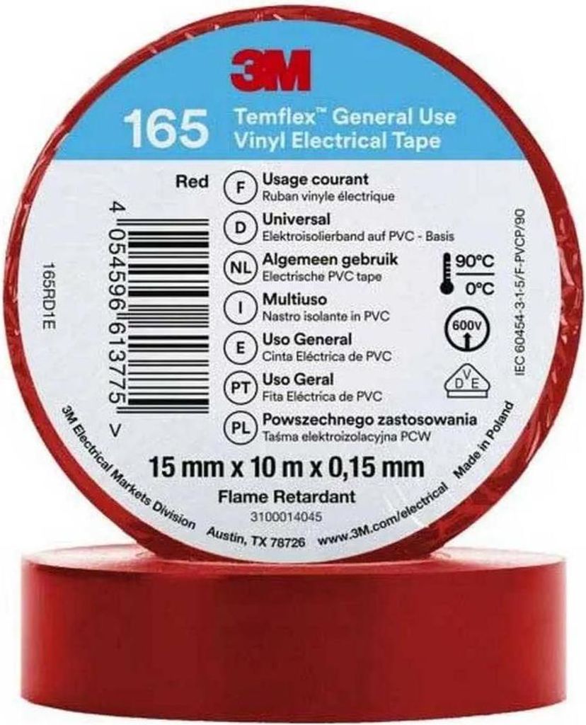 3m Temflex 165 Isolierband 10 M Durchsichtig 15 mm Durchsichtig 15 mm