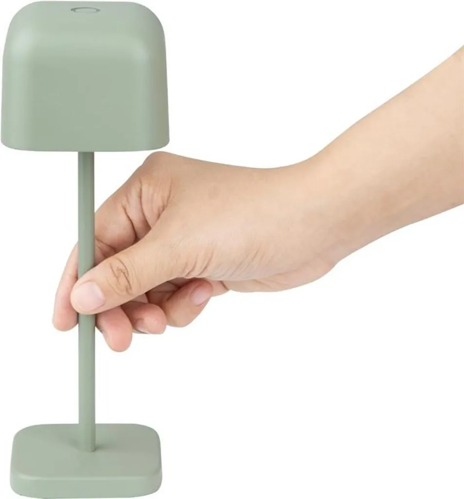 Lampe de table Olympia Lucca vert sauge dôme carré 200 mm design - 5