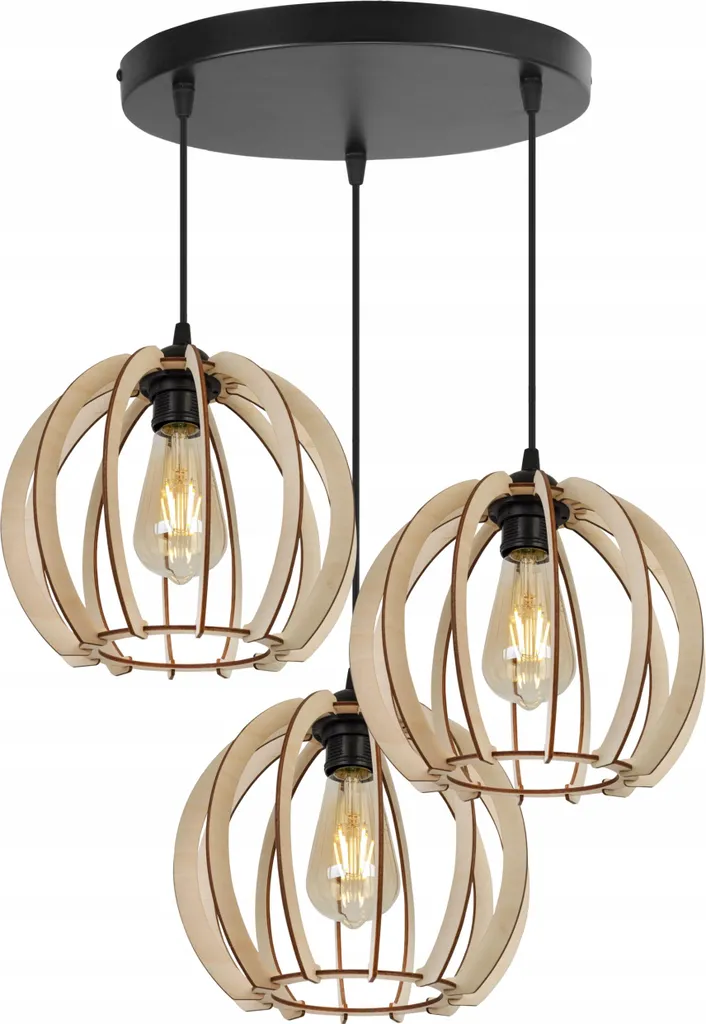 Light-Home Timber Lampada Sospensione Legno Industriale E27 - Prezzo - 7