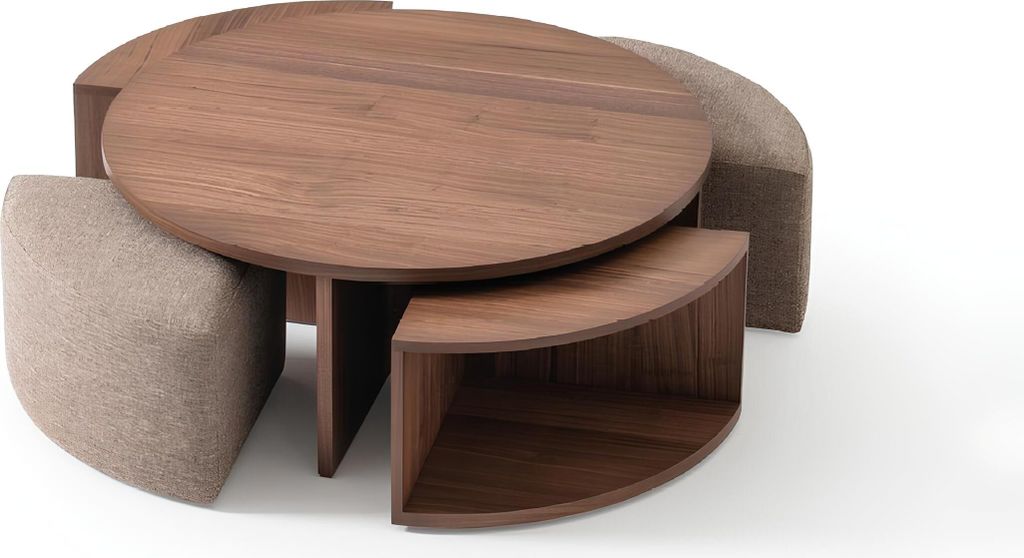 Couchtisch Kaffeetisch Wohnzimmer braun Luxus Design Holztische Tisch