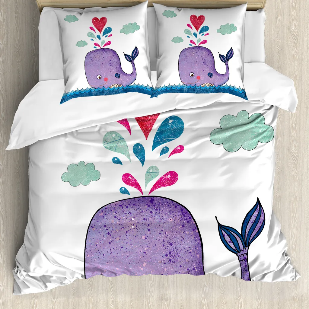 Set Letto ABAKUHAUS 200x200 Antiacaro Smiling Whale Relax Totale