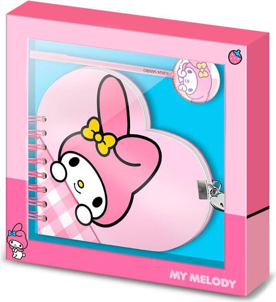 My Melody Diary and Pen Set for Kids, Cute Design