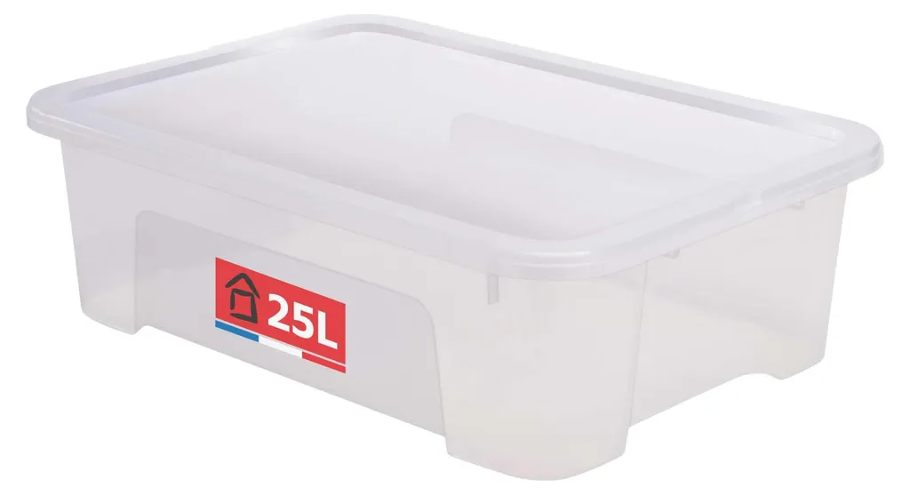 Boîte de Rangement Plastique Transparente 25 Litres - Empilable View Box