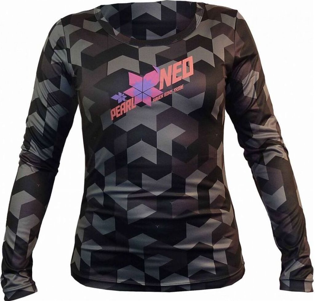 HAVEN Langarm Fahrradtrikot für den Sommer - PEARL NEO LONG - Schwarz/Rosa XS