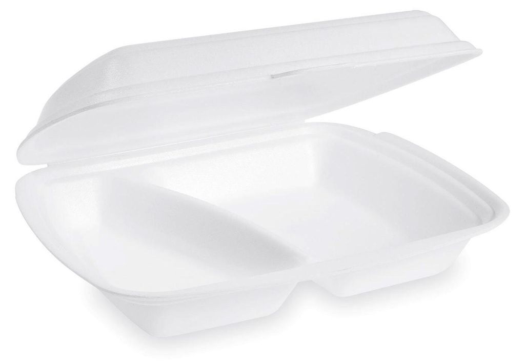 250x Menüboxen Klappboxen 240x207x69mm geschäumt 2-geteilt Produktbild 