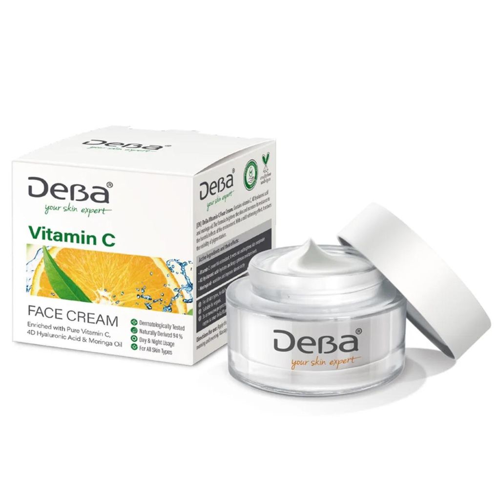 Tages- und Nacht-Gesichtscreme mit Vitamin C und Hyaluronsure, 50 ml