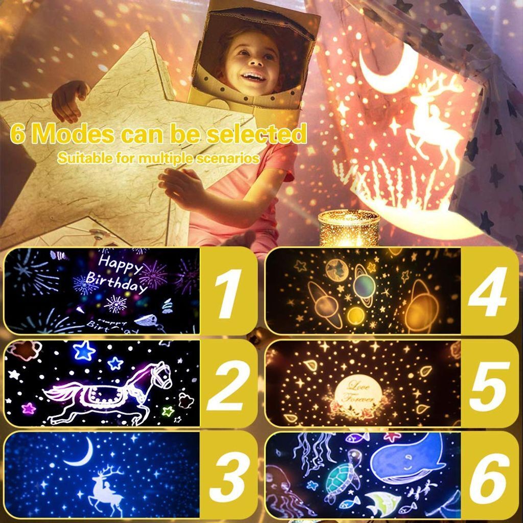 LED Nachtlicht, Sternenhimmel Projektor Lampe Kinder Baby Produktbild 8
