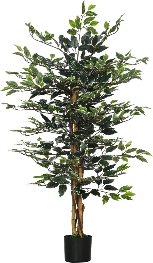 Ficus Artificiel 130 cm pour Terrasse et Balcon - Bonsaï Déco Sans Eau