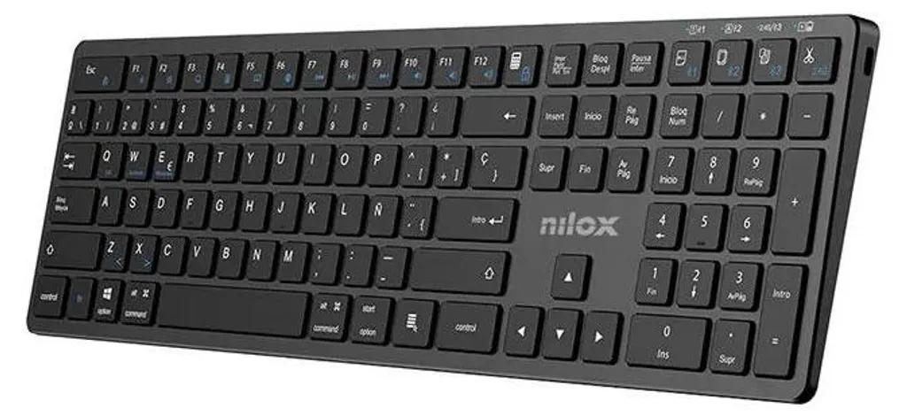 Clavier Bluetooth Nilox multi-dispositifs à touches à membrane noir - 2