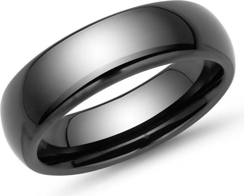 Hochwertiger kratzfester Schwarzer Keramik Ring KR0005