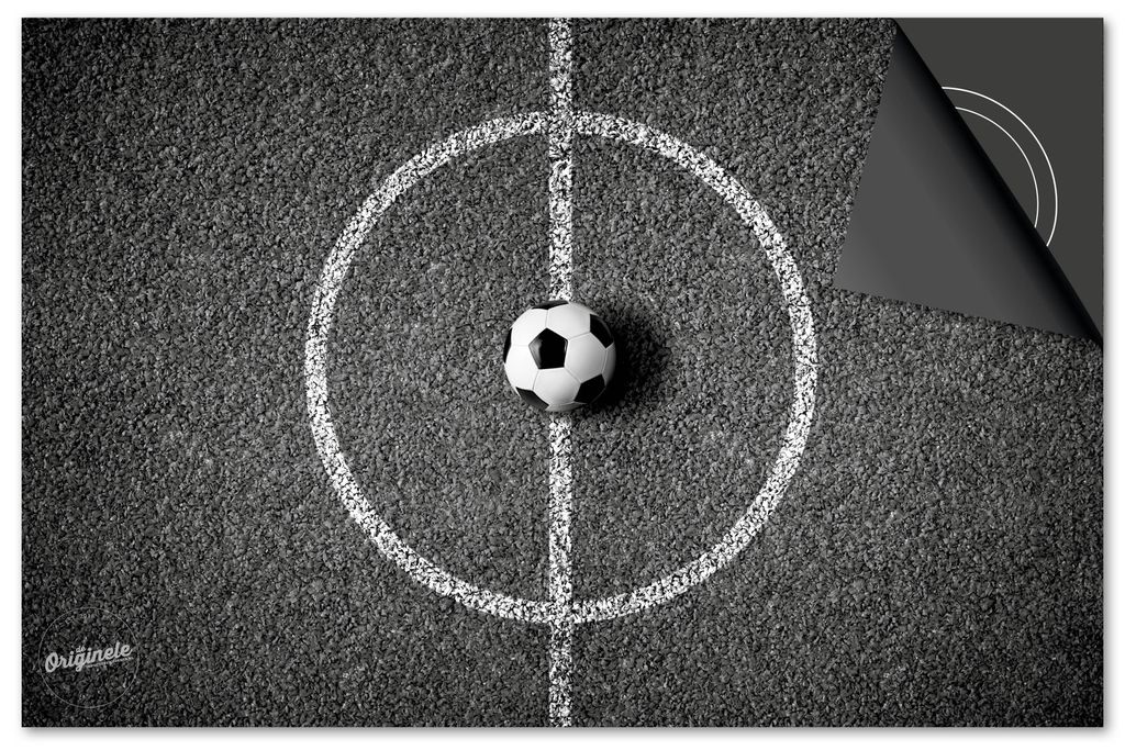 Induktionsschutz 77x51 - abdeckplatte Induktion matt- Dietrix Kochfeldschutz- Exklusive - Sport - FußballplatzSchwarz Weiß