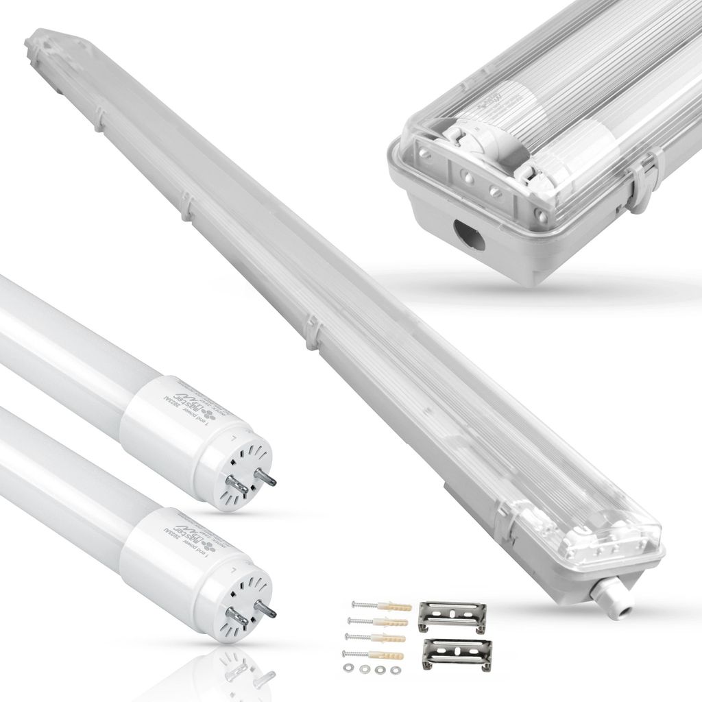 MasterLED Feuchtraumleuchte 120 cm IP65 mit 2er T8 Produktbild 