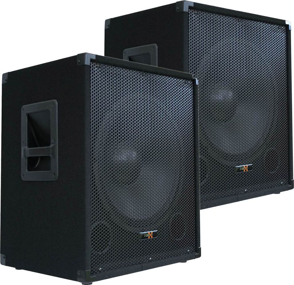 E-Lektron SUB-Q38A PA-Subwoofer Aktiv PAAR 15"/38cm Bass Lautsprecher Boxen | 600W Peak | EL299070