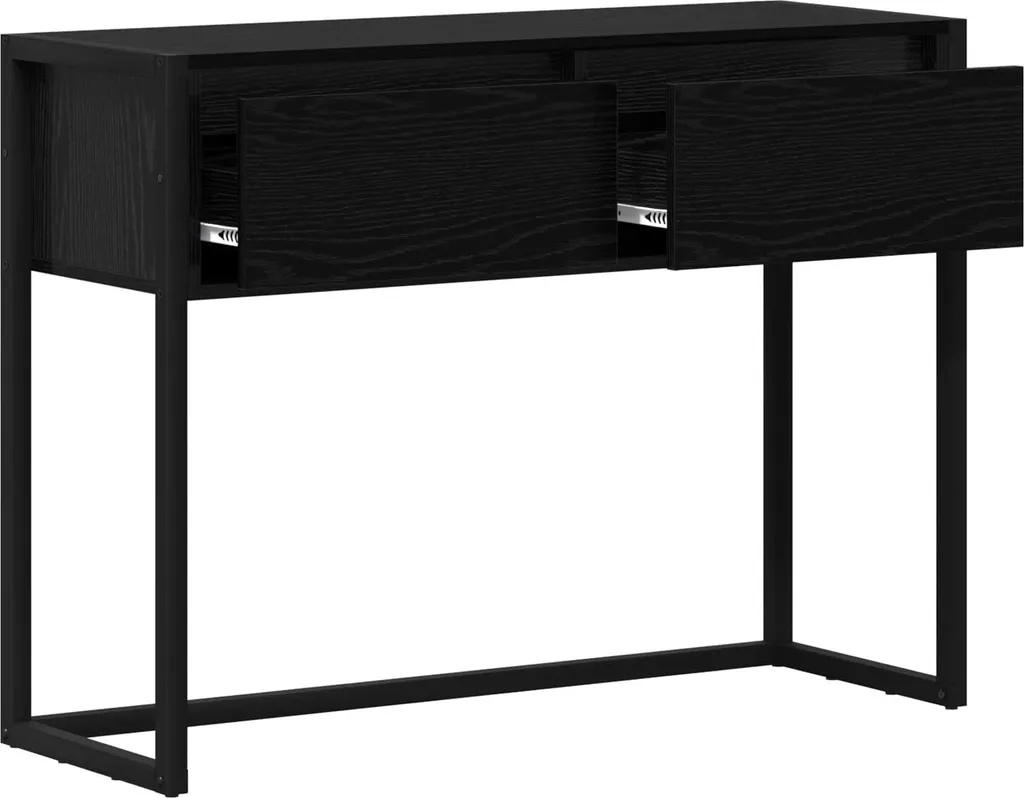 vidaXL Mobile Tavolino Nero 100x36x75 - Praticità e Stile - 5