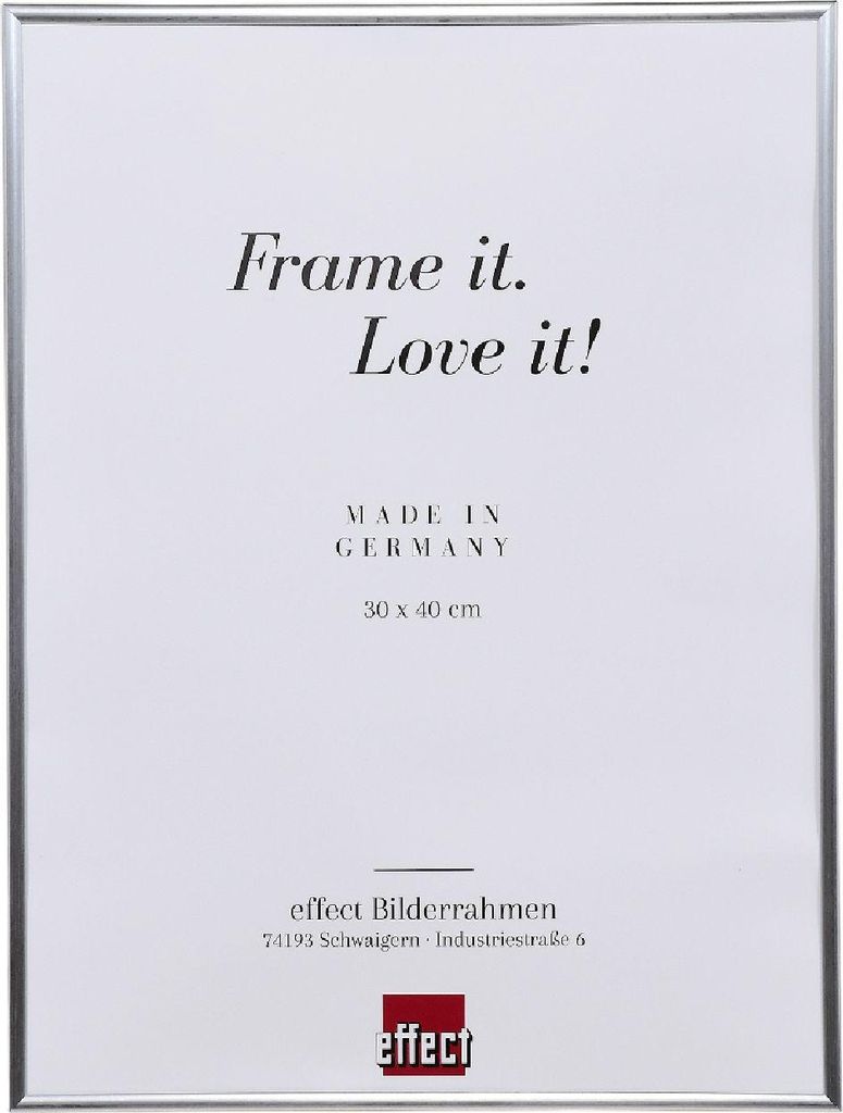 Effect Kunststoffrahmen Art silber 40x40 cm Klarglas