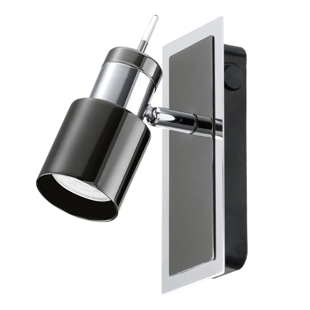 Spot LED Noir Orientable EGLO Davida 1 en Acier au Design Minimaliste