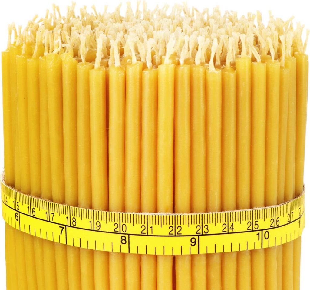 1200x Qualität Bienenwachs Dünne Ritual Kerzen Höhe 14cm Produktbild 