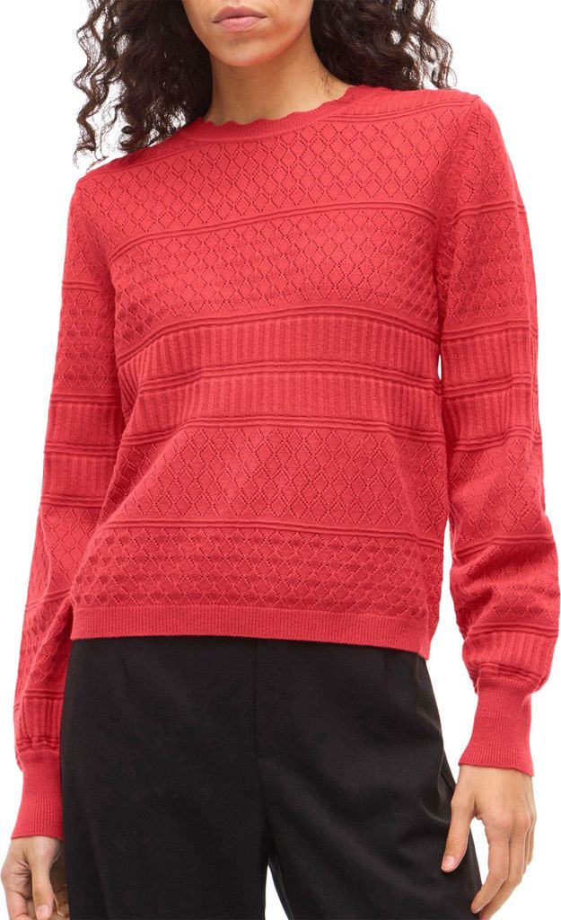 Vila Milos Pointelle Knitted Pullover Damen
