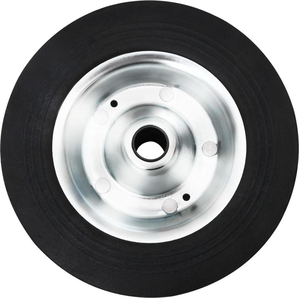 vidaXL Rad für Anhänger-Stützrad Ø20x5 cm Vollgummi und Stahl