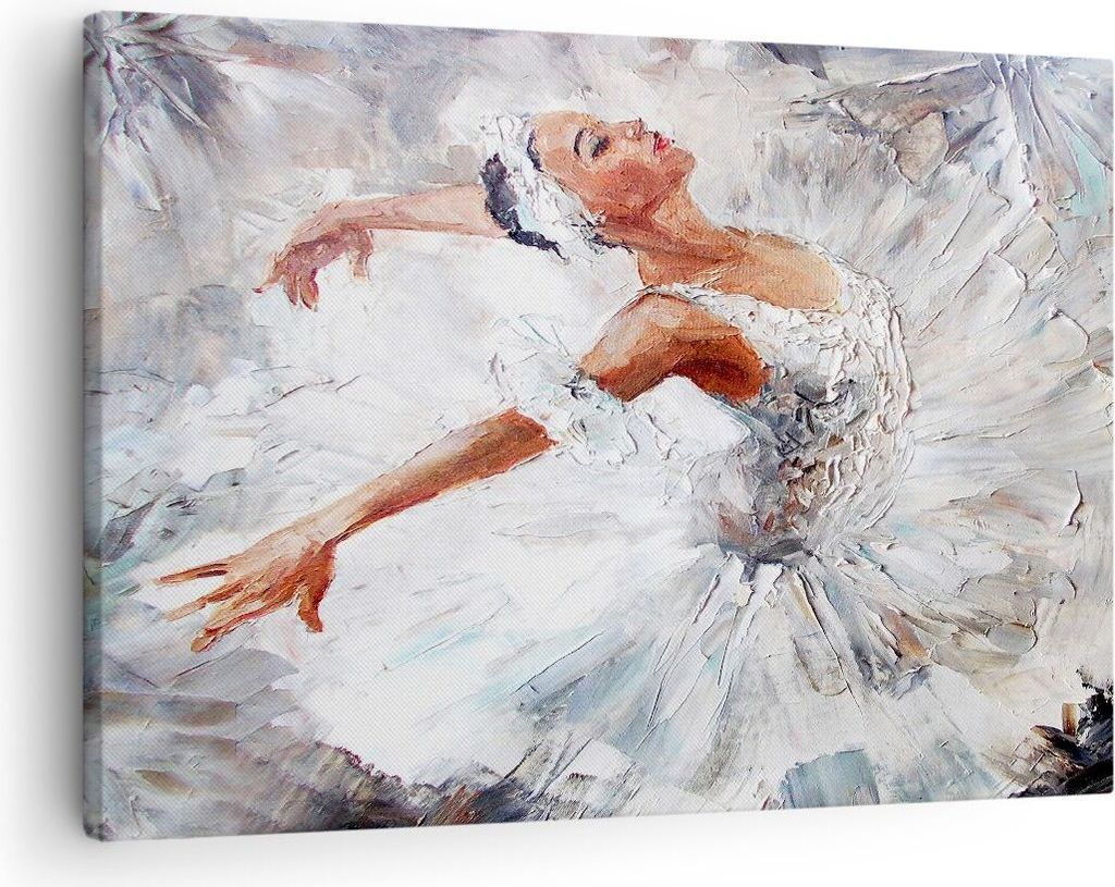 Bild auf Leinwand - Leinwandbild - Frau Tanz Ballett Körper - 70x50cm - Wand Bild - Wanddeko - Leinwanddruck - Bilder - Kunstdruck - Wanddekoratio...